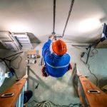 Electrician work on a job site