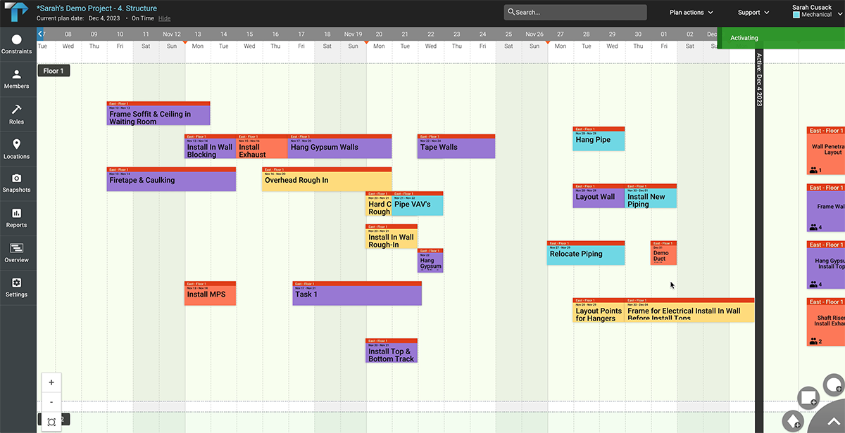 Have You Used Touchplan’s Patented Active Line?