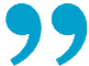 Blue quotation mark icon